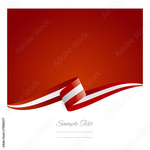 New abstract Austria flag ribbon