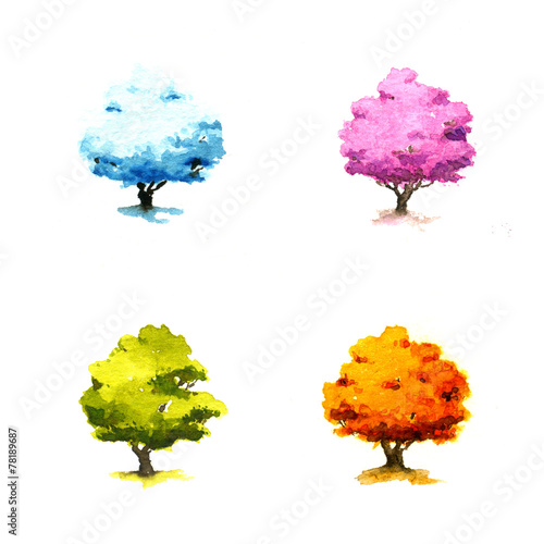 Trees in different seasons