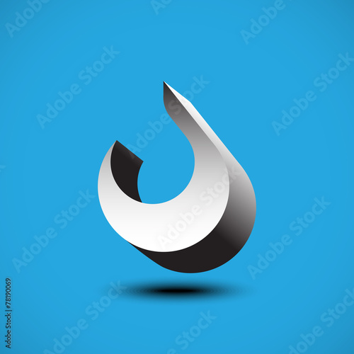 Abstract blue water drop. V...