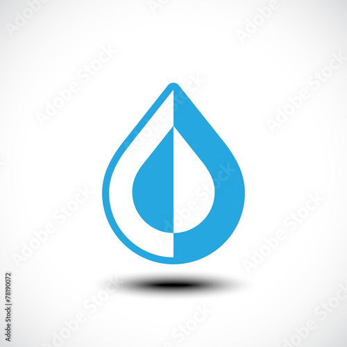 Abstract blue water drop. V...