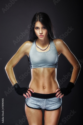 woman boxer portrait © chesterF