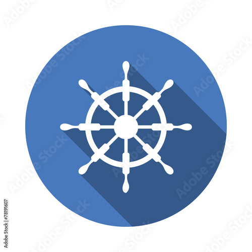 Steering wheel for ship. Vector illustration