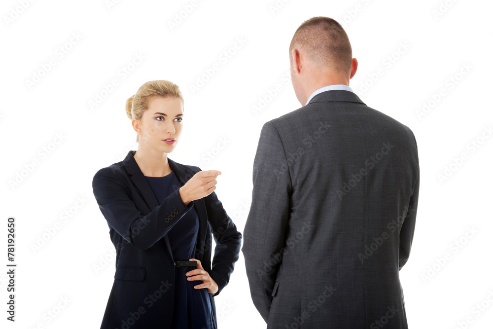 Professional conversation between businesspeople Professional conversation between businesspeople