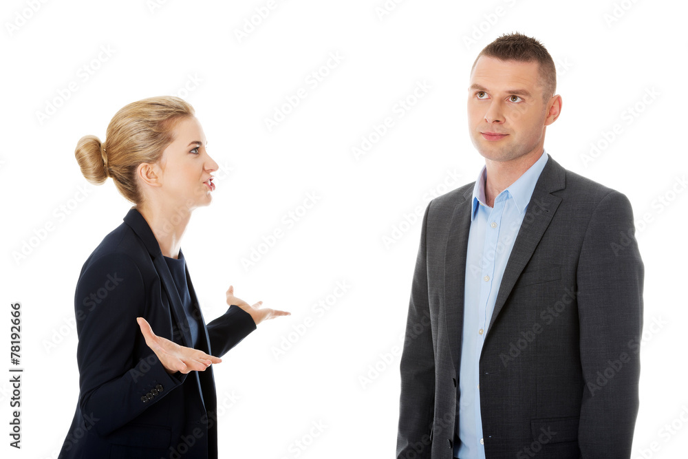 Professional conversation between businesspeople Professional conversation between businesspeople