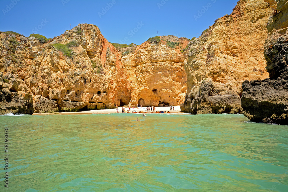 Praia da Balanca, Hidden beach near Lagos, Algarve Portugal