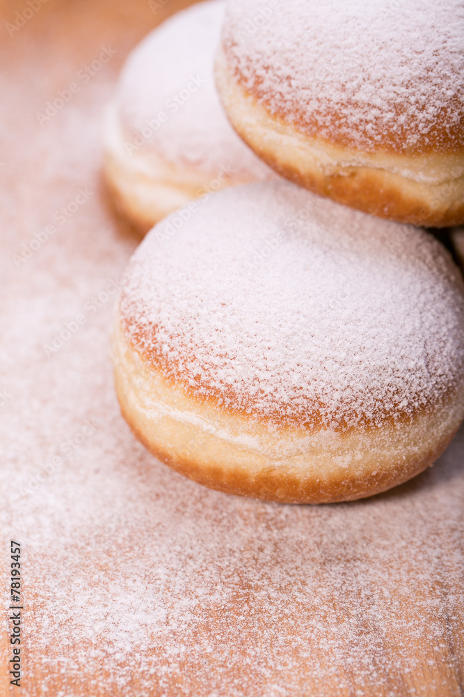 Fresh donuts. Shrove Tuesday. fat Thursday. homemade doughnuts