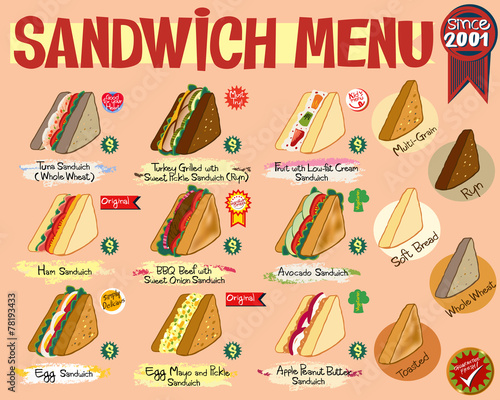 Sandwich Menu