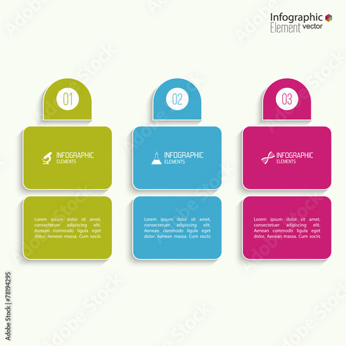 Comparative chart with templates for presentation