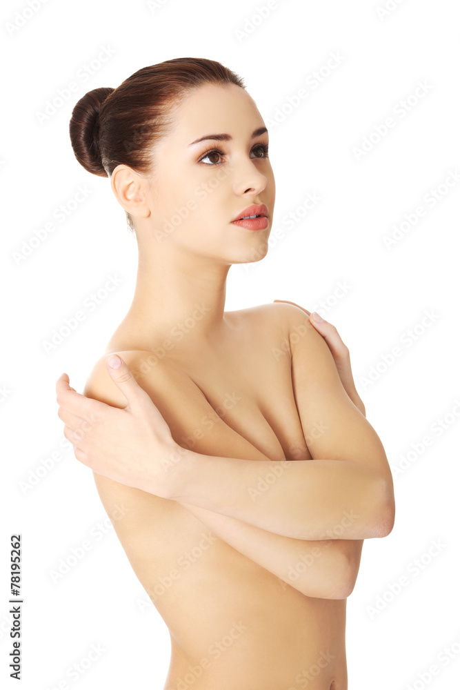 Fototapeta premium Woman covering breast