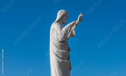 Statue of Jesus Christ at church of Notre Dame de la Garde, Mars