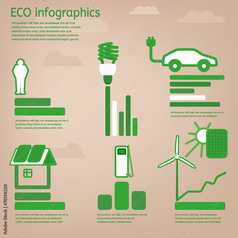 Fototapeta premium eco infographic