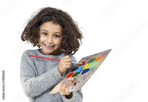 Little girl with palette