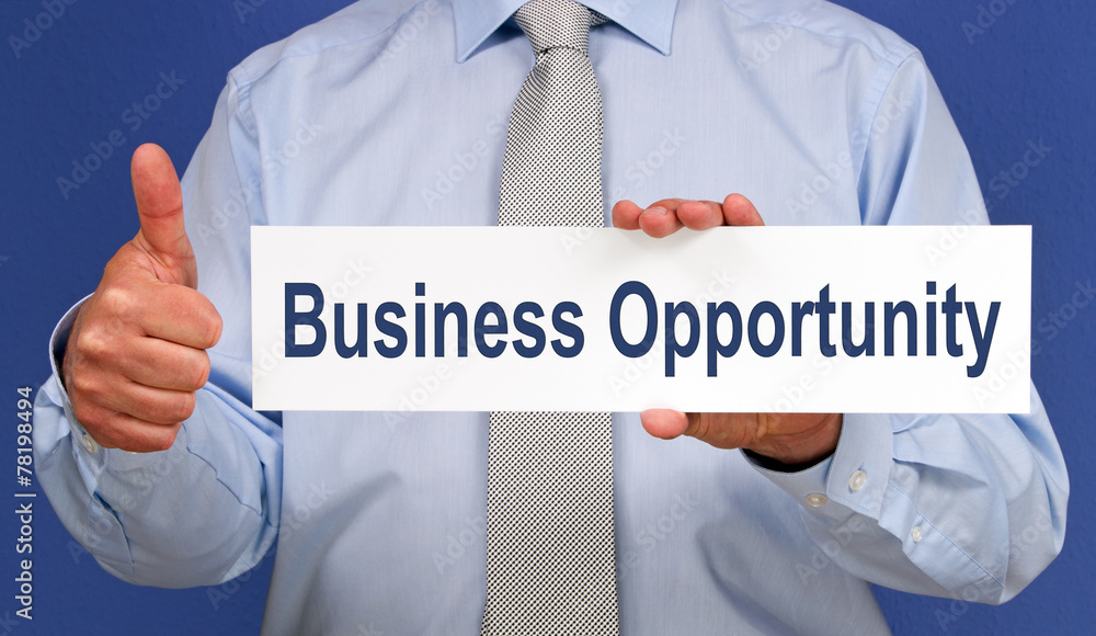 Business Opportunity - Businessman with thumb up Business Opportunity - Businessman with thumb up