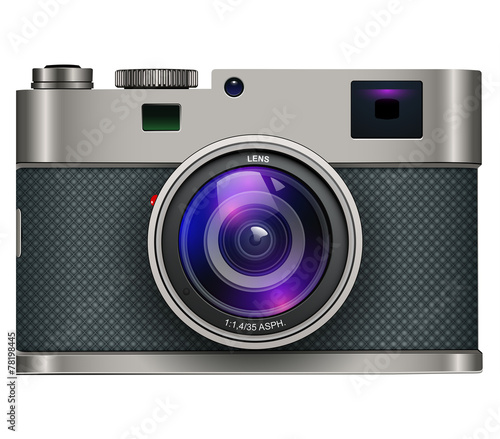 photo camera isolated, retro design