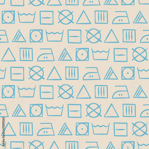 seamless background with washing symbols