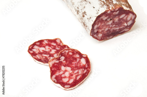 Obraz na plátně saucisson sec  sur fond blanc