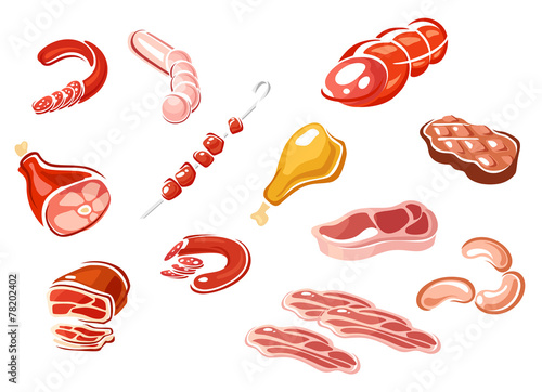 Cartooned sausage and meat products