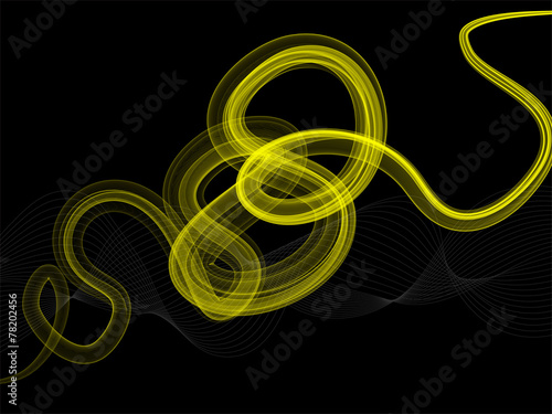 Abstract gold smoke with blend