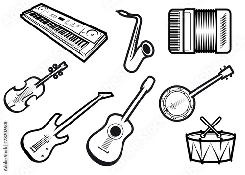 Acoustic and electric musical instruments © Vector Tradition