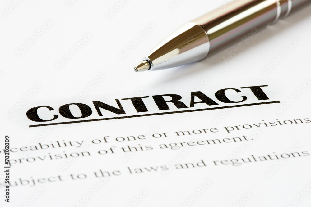 Contract and Pen Contract and Pen