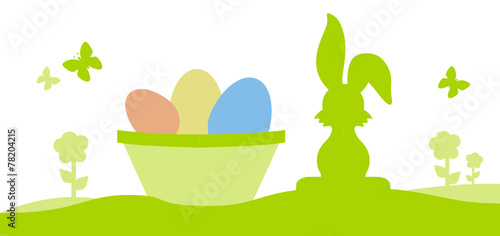 easter bunny coloured eggs