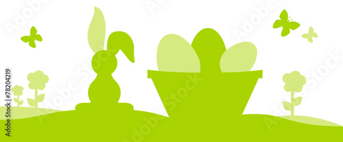 easter bunny eggs butterflies