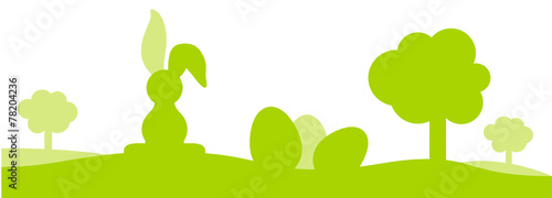 easter background green egss bunny