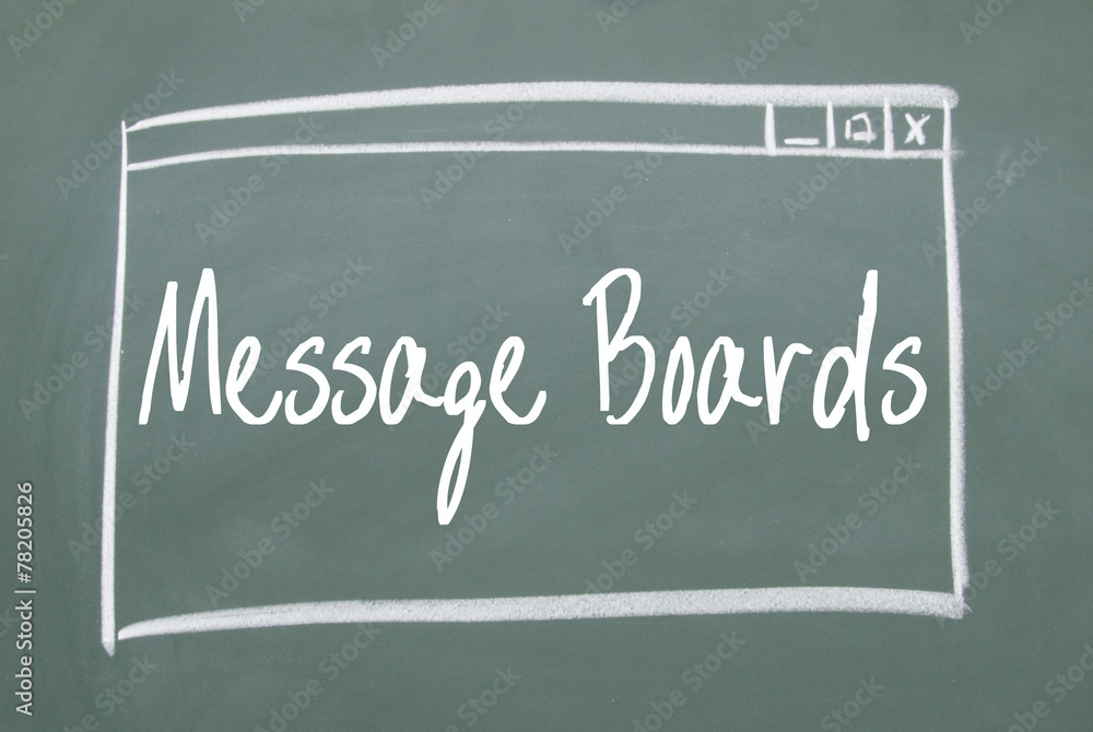 Obraz premium message boards on computer window