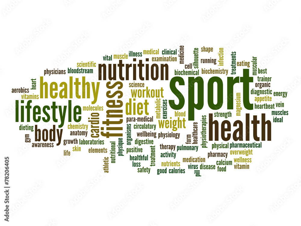 Conceptual health word cloud
