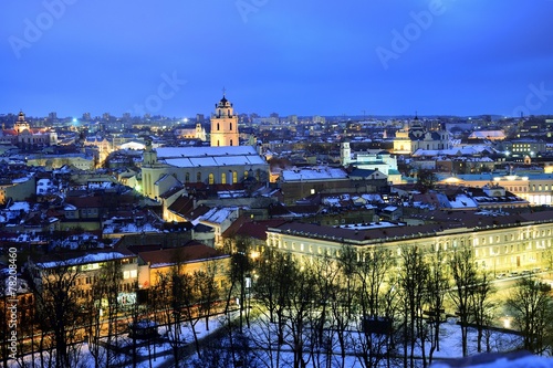 Vilnius Winter Panorama From Gediminas Castle Tower © bokstaz