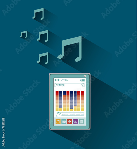 Music design, vector illustration.