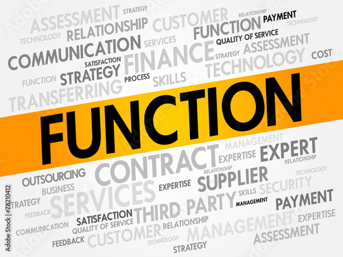 FUNCTION related items words cloud, business concept