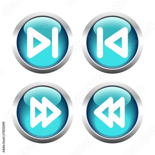 Free Download Set of buttons for web, media arrow. Vector. - GFXLoad