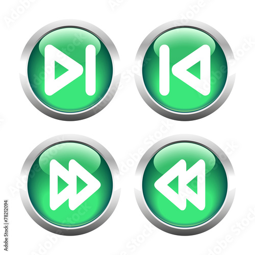 Free Download Set of buttons for web, media arrow. Vector. - GFXLoad