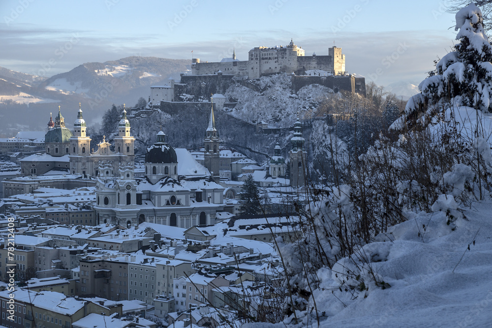 Naklejka premium Winter in Salzburg