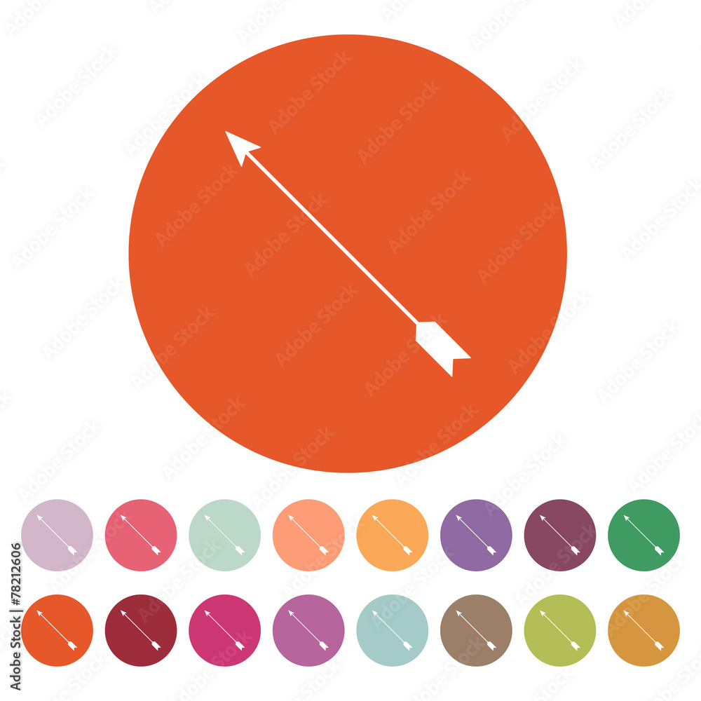 The arrow icon. Arrow symbol. Flat The arrow icon. Arrow symbol. Flat
