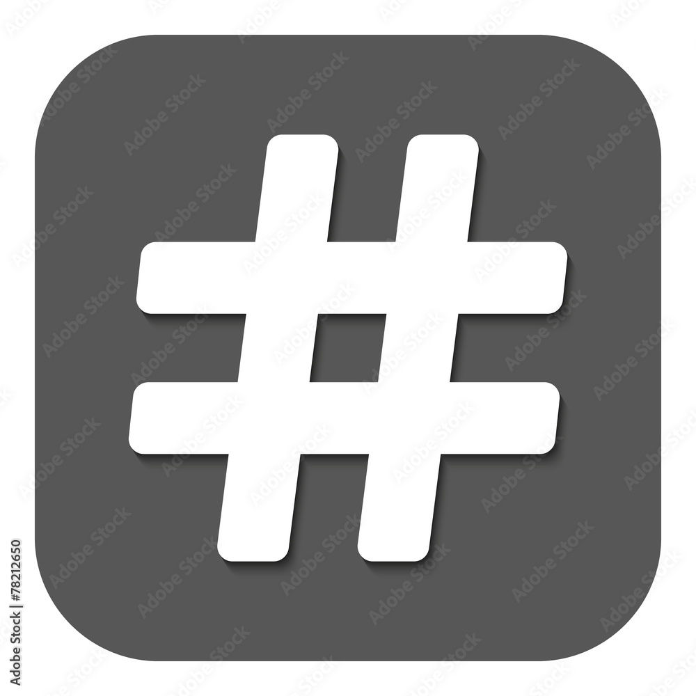 Obraz premium The hash icon. Hashtag symbol. Flat