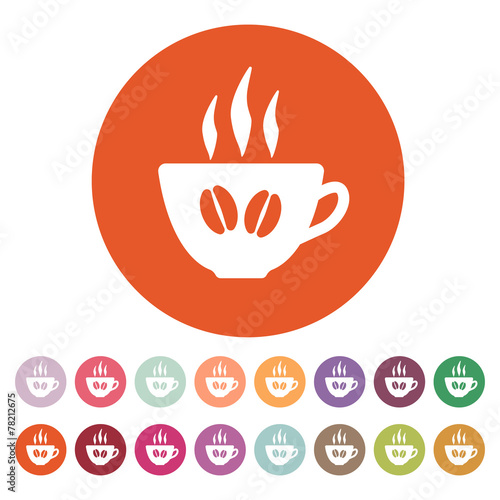 The coffee and cup icon. Coffee And Cup symbol