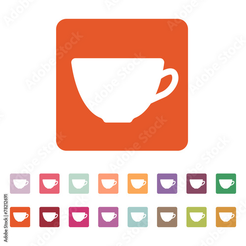 The cup icon. Tea symbol. Flat