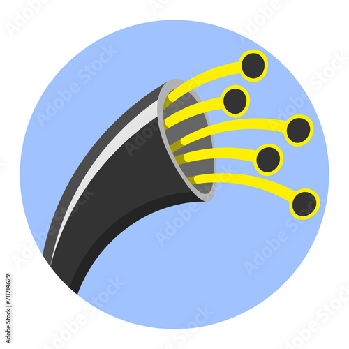 Optic cable icon. Vector illustration