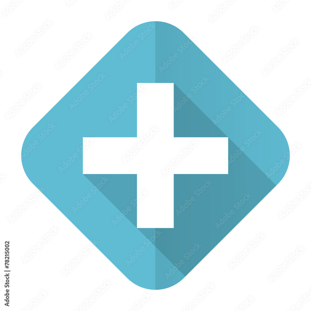 plus flat icon cross sign