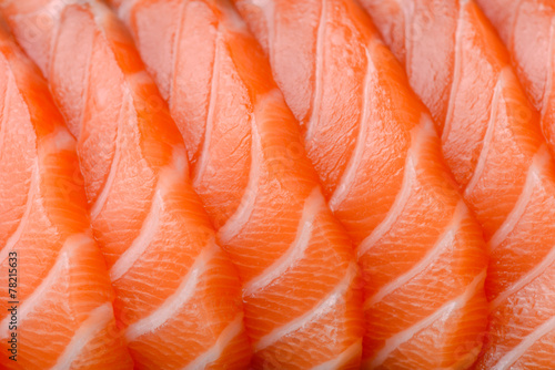 Photo sliced salmon