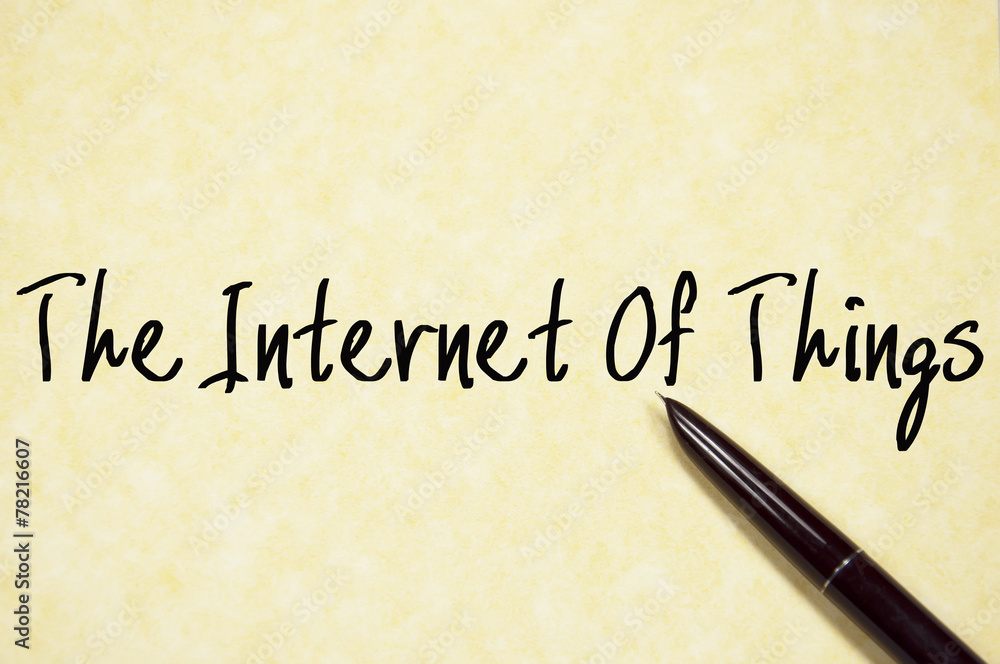 the internet of things text write on paper the internet of things text write on paper