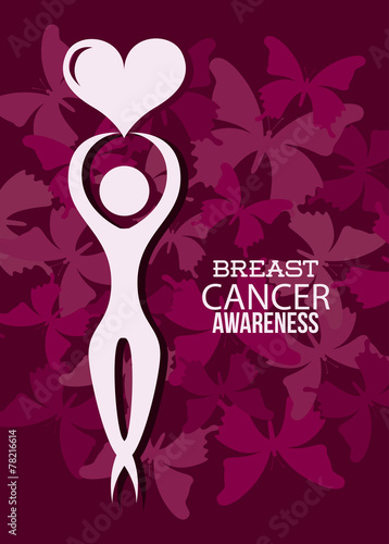 Breast cancer design, vector illustration.