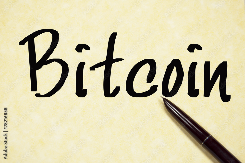 bitcoin word write on paper