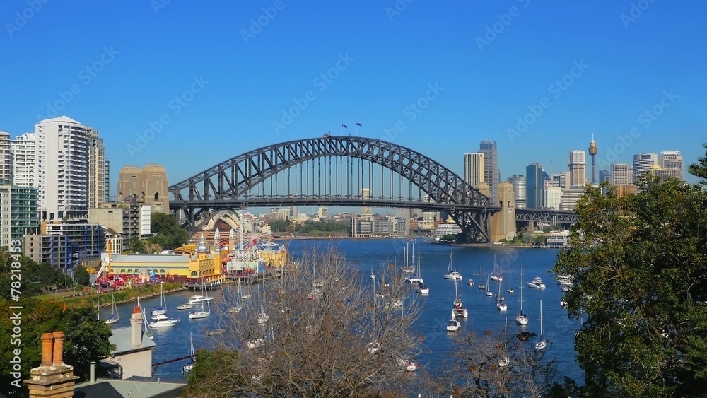 Lavender Bay, Sydney Harbor Bridge, Luna Park, North Sydney Lavender Bay, Sydney Harbor Bridge, Luna Park, North Sydney