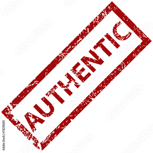 Authentic rubber stamp
