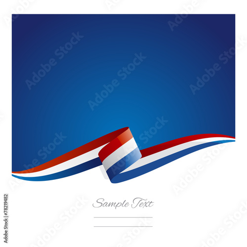 New abstract Netherlands flag ribbon