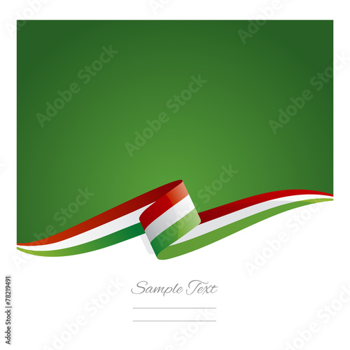 New abstract Hungary flag ribbon