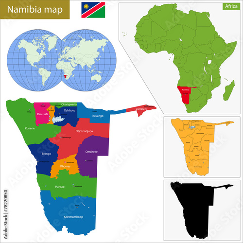 Namibia map
